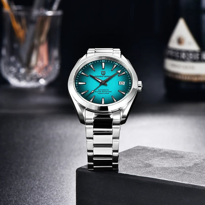 Montre de luxe pour homme PAGANI DESIGN – Modèle automatique mécanique (calibre 8215), en acier inoxydable, étanche, avec affichage de la date et aiguilles luminescentes