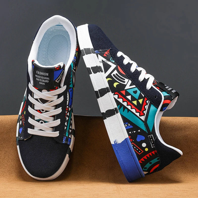 YRZL Skateboard Shoes Men Canvas Sneakers Casual Breathable Walking Shoes Lightweight Flat Shoes for Men Street Trend Sport Shoe