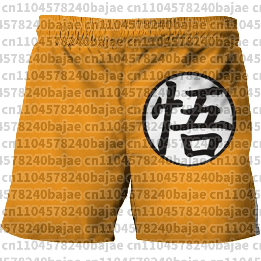 Pantalones cortos infantiles con estampado de Dragon Ball. Pantalones cortos para niños de 3 a 14 años. Pantalones cortos de playa para niños. Bañadores de verano de secado rápido con motivos de dibujos animados.