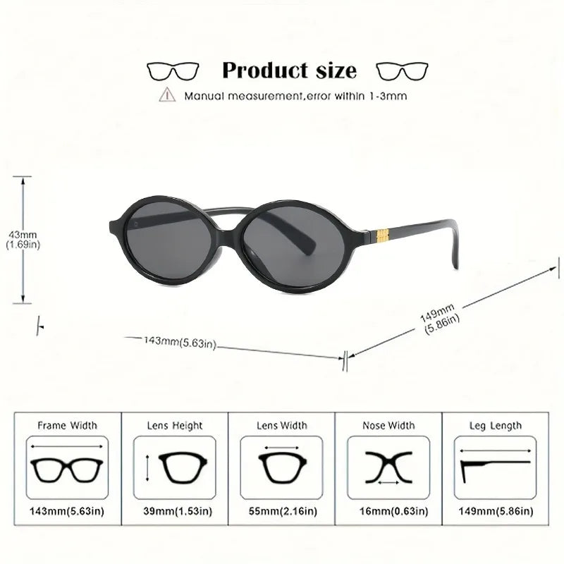 1 Pair of Fashionable Black Round Women's Glasses - UV Resistant Gradient Lenses Glossy Plastic Frame Perfect for Casual Wear