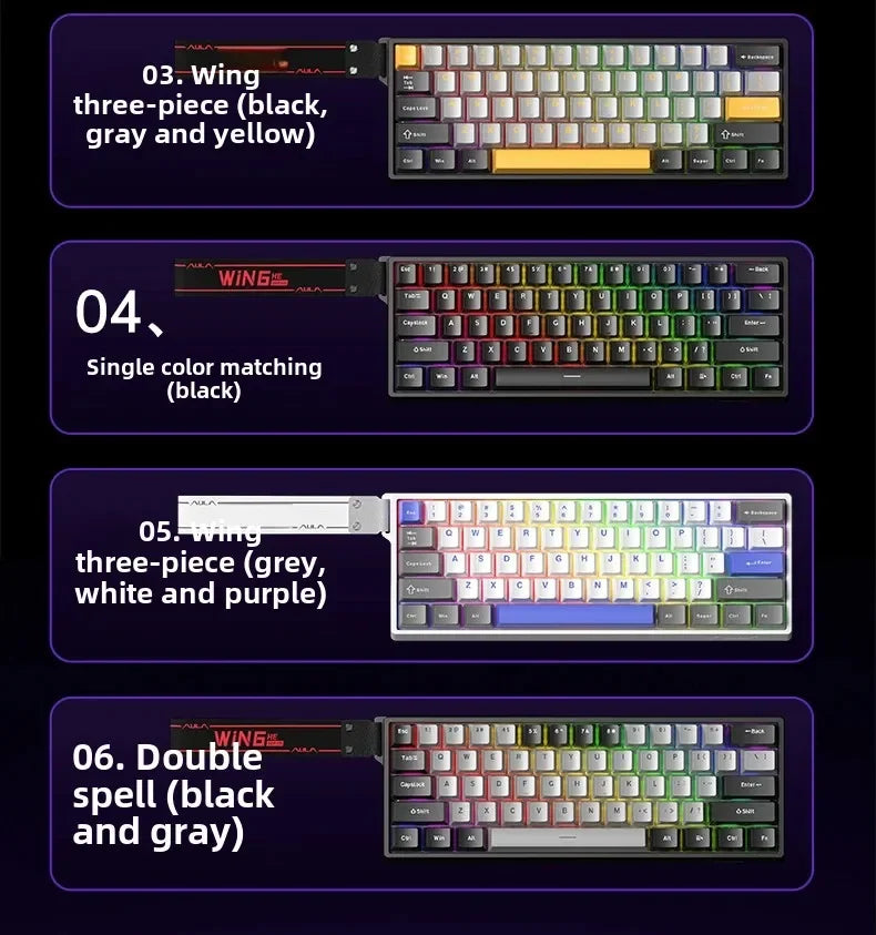 AULA WIN60HE Magnetic Switch Mechanical Keyboard, 60% Wired Gaming Keyboard with Hall Effect Magnetic Switches, Rapid Trigger Esports Keyboard