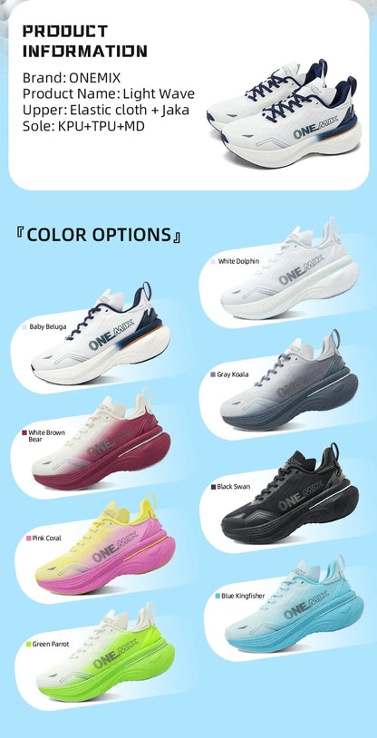 ONEMIX new jogging running shoes for women and men, light sneakers, road shoes, wear-resistant fashion sports shoes for fitness
