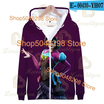 Fortnite Adults Kids Wear Kids Zipper Hoodies Game 3d Print Boys Girls Harajuku Sweatshirt Long Sleeve Tops Teen Clothes