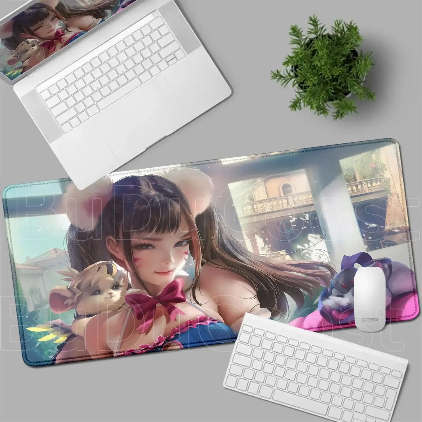 Overwatch Gaming Anime Girl Large XXL Mouse Pad HD Printing Computer Keyboard Mats Laptop Office Rubber Soft Desk Rug 900x400 MM