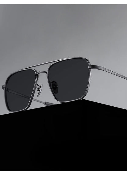 Ochelari de soare polarizați pentru bărbați CAPONI, Seiko, din titan pur, fotocromatici, pentru activități în aer liber și conducere, UV400, ochelari de soare de marcă originală BS50004