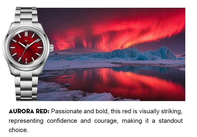 WM Watch Automatic Mechanical Watch NH35 Glacier Series 100M Waterproof AR Coated Sapphire Welly Merck Watch for Men WM226