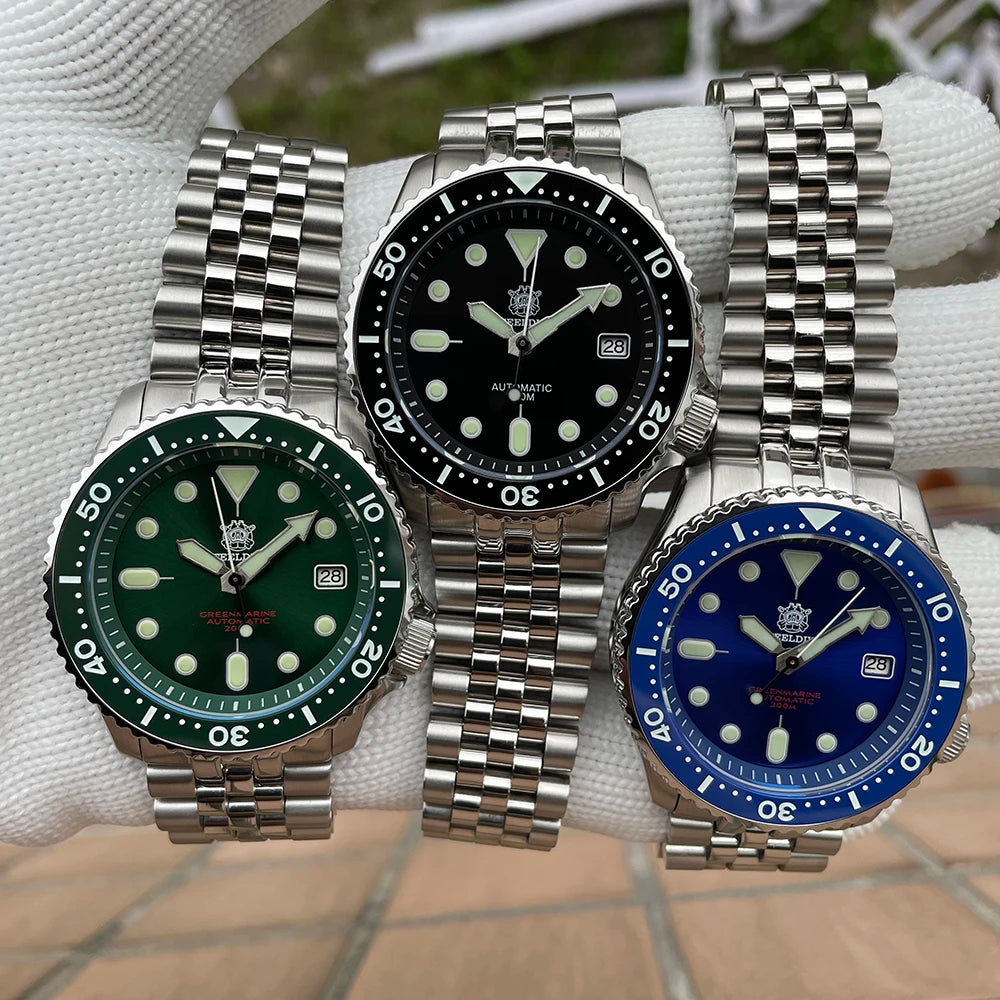 Steeldive SD1973 Men's Dive Watch Automatic Mechanical Men's Watch NH35 Bracelet 41mm Diver Watch