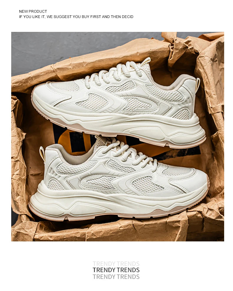 Herren-Speed-Freizeitsneaker für Frühling und Sommer, mit weicher Sohle, rutschfest, atmungsaktiv, Outdoor-Laufschuhe, modische Youth Joker Sportschuhe