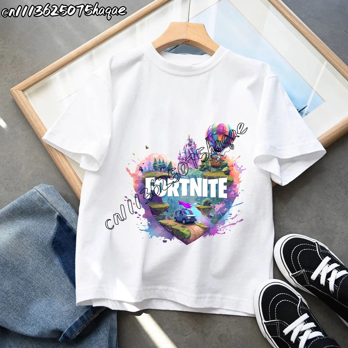 Summer New Fortnite Children T-shirts Cartoon Character Graphic T-shirt Casual Sports Short Sleeves Sports Tops Kids Boys Clothing
