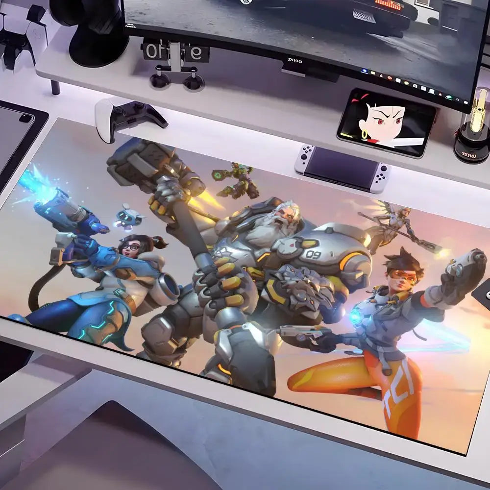 Overwatch Mouse Pad Multiple Sizes Large Square Computer Office Game Table Mats Rubber Anti-slip Mousepads
