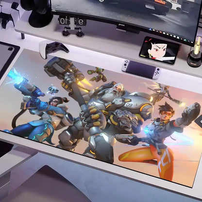 Overwatch Mouse Pad Multiple Sizes Large Square Computer Office Game Table Mats Rubber Anti-slip Mousepads