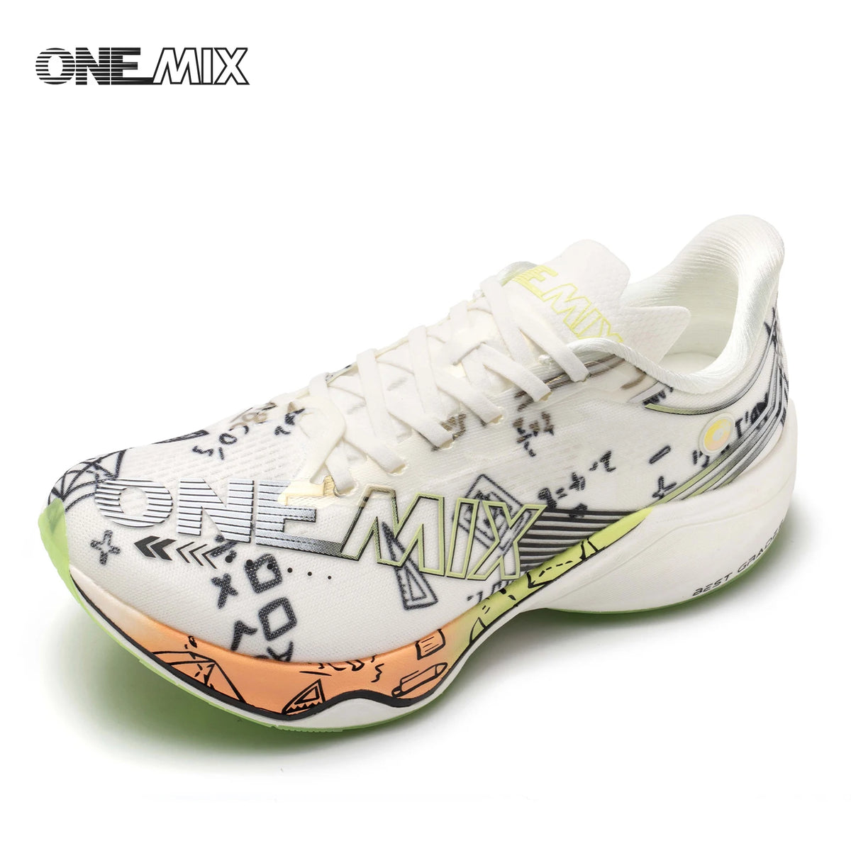 ONEMIX Nové nylonové běžecké boty s karbonovou deskou pro maraton a závody – tlumící nárazy, profesionální stabilní opora, ultralehké tenisky s odrazem