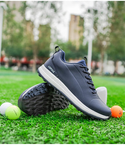 Hot Sale Leisure Golf Shoes Men's Waterproof Golf Spikes Sneakers Professional Non-Slip Golf Trainers Luxury Sports Shoes