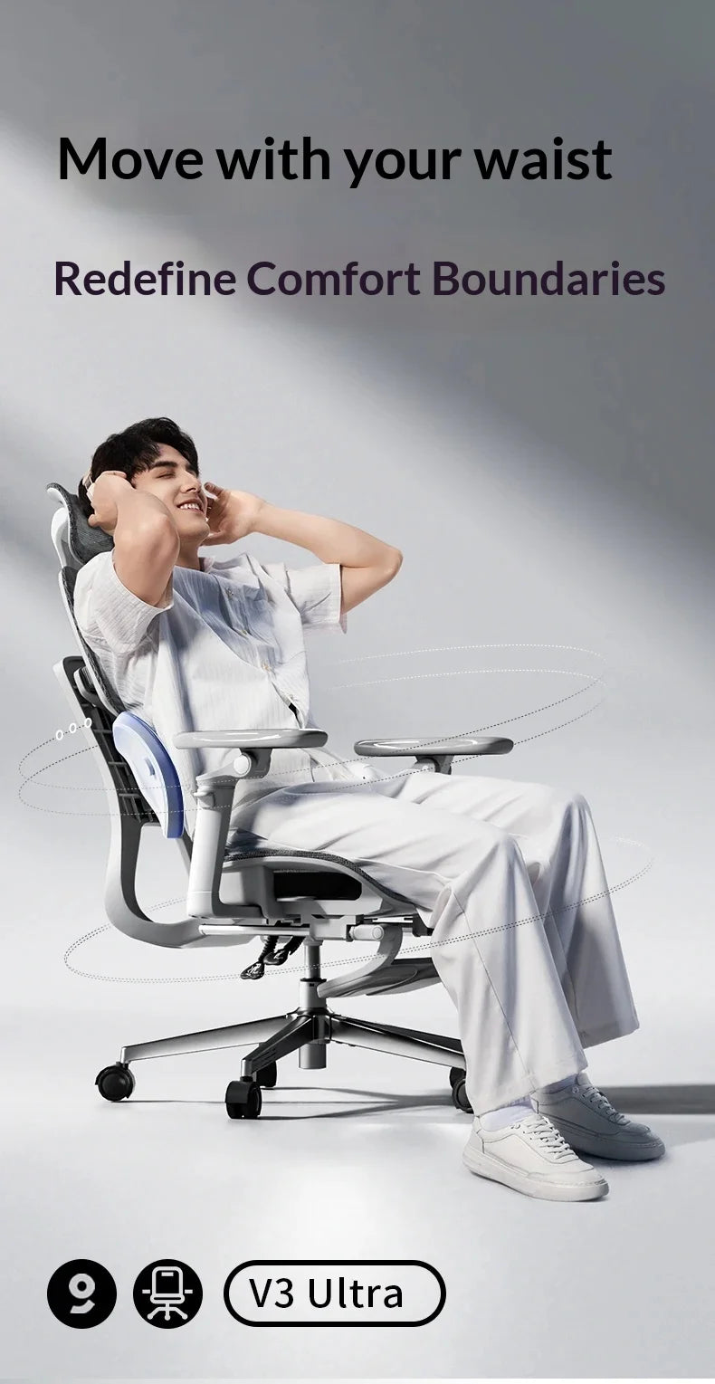 Ergonomic Office Mesh Chair Adjustable Executive Computer Chair with Rolling Swivel Base, Modern Gaming Chair for Home Office Desk Setup