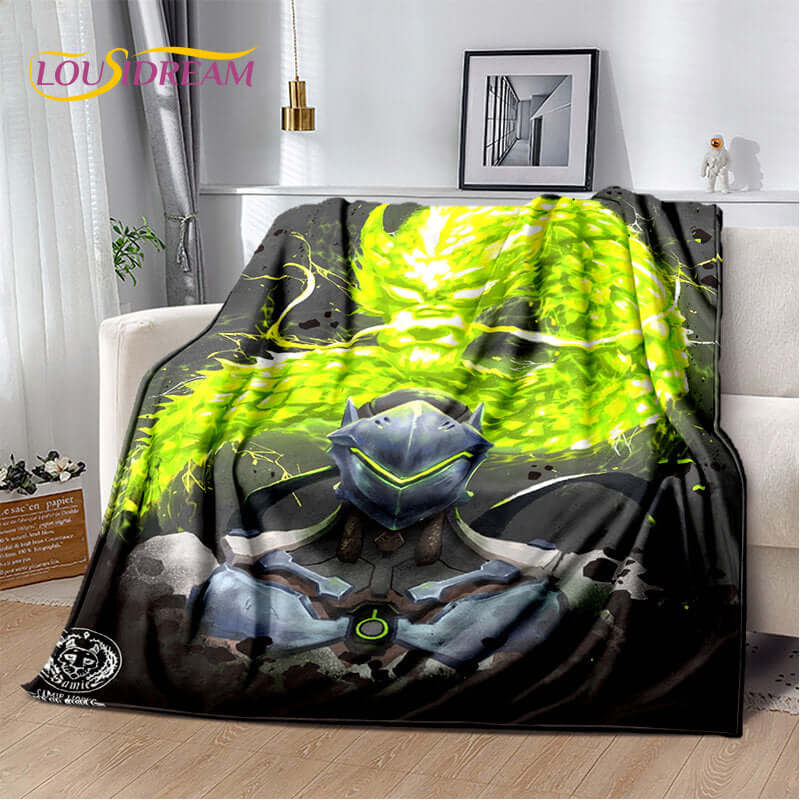 Overwatch Game Gamer DVA  Reaper Soft Plush Blanket,Flannel Blanket Throw Blanket for Living Room Bedroom Bed Sofa Picnic Kid 3D
