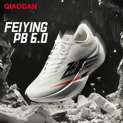QIAODAN Feiying PB6.0 Men's Marathon Racing Running Shoes with Full Palm Carbon Plate, Lightweight Sports Sneakers QDB023261299