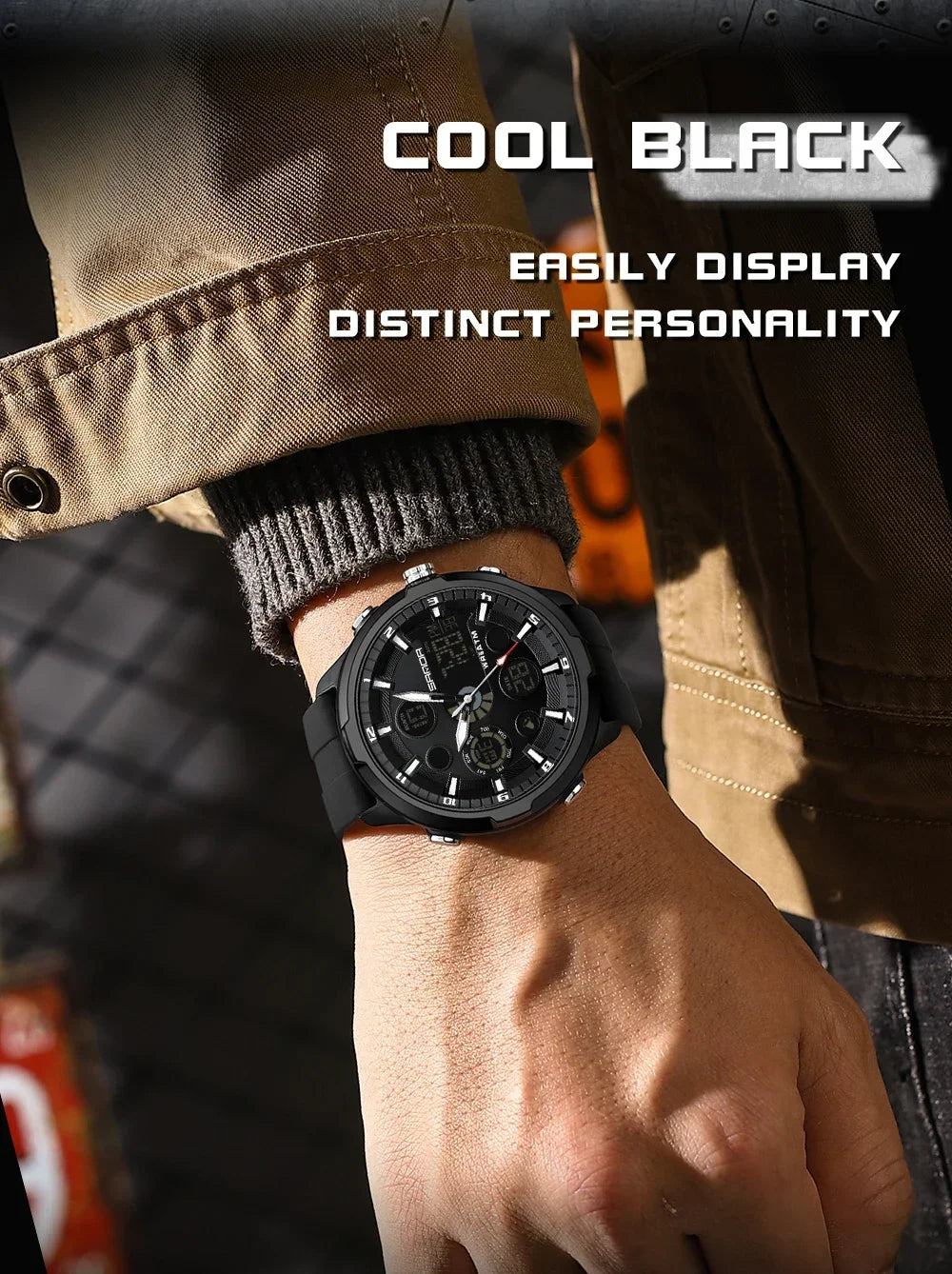 SANDA 9053 G Sportieve militaire herenhorloges Luxe digitaal horloge 50 m waterdicht quartz-polshorloge voor mannen Relogios Masculino