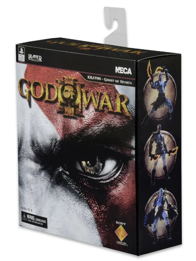 18CM Boxed NECA God of War Sparta Ghost Kratos Father Son Edition Atreus Action Doll Model Joint Mobile Toy Gift
