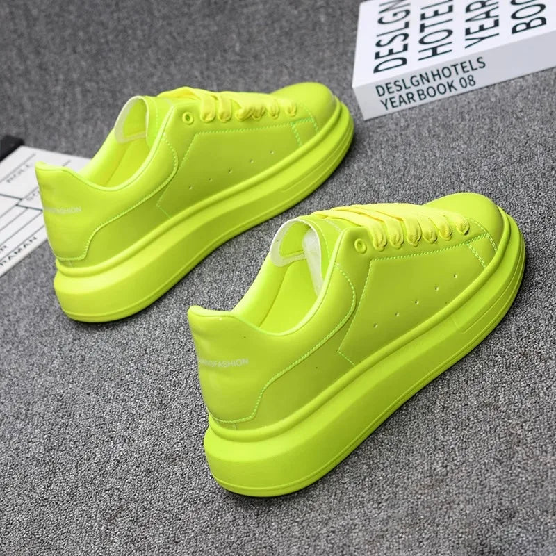 Red Lacquered Men's Shoes, Fashion Black Casual Skateboard Shoes, Outdoor Tennis Walking Shoes, Universal for Men and Women
