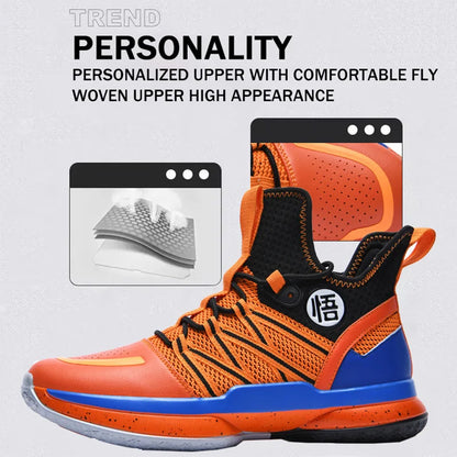 2024 New Dragon B Style Orange Mens Basketball Shoes Size 38-44 Air Cushioning Sport Sneakers Mesh Breathable Training Shoes