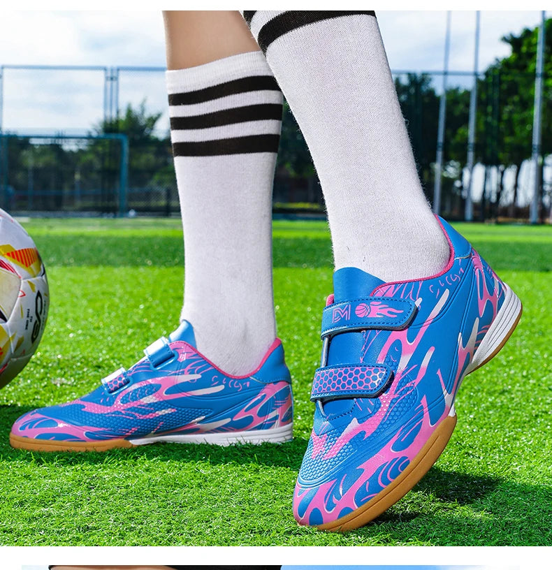 Scarpe da calcio per bambini, scarpini professionali da scuola, tacchetti per erba, allenamento sportivo, calzature outdoor e futsal per ragazzi, 28-38