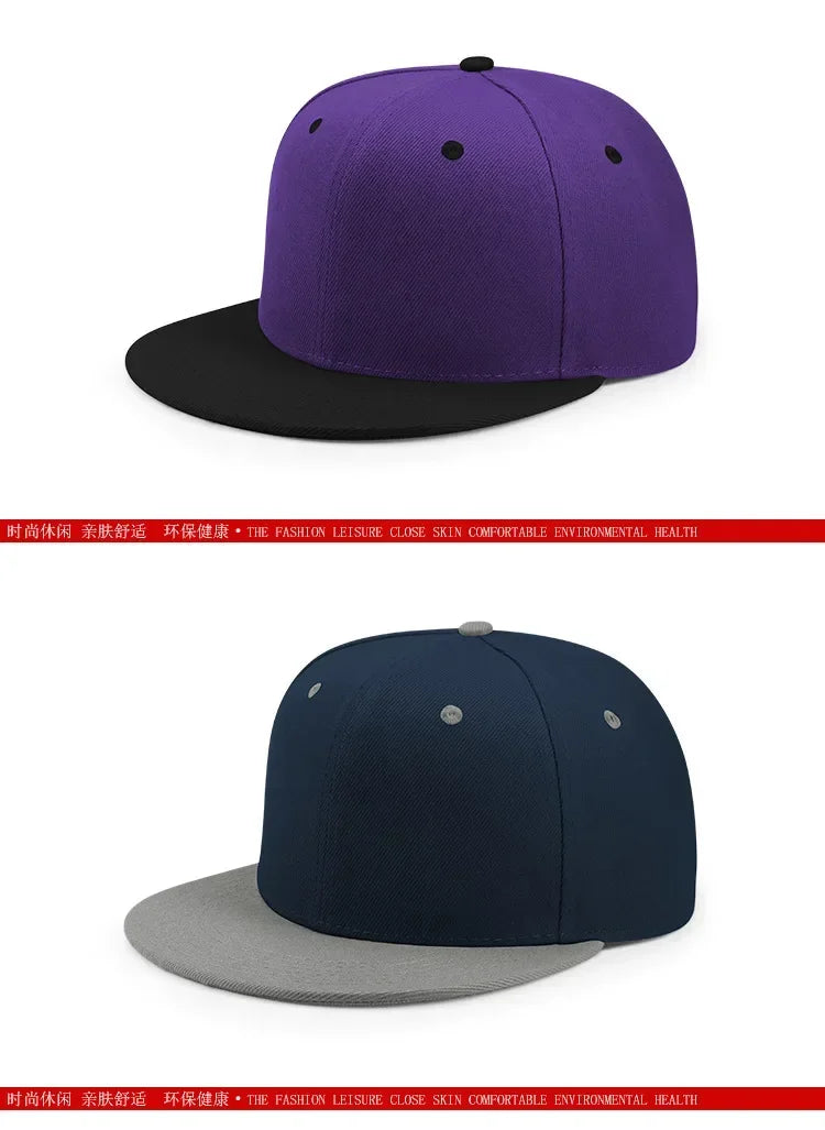 Big Bone Man Plus Size Baseball Caps Adult Flat Peak Hip Hop Fitted Hat Men Women Large hats Snapback Cap size 6 3/4 to 8