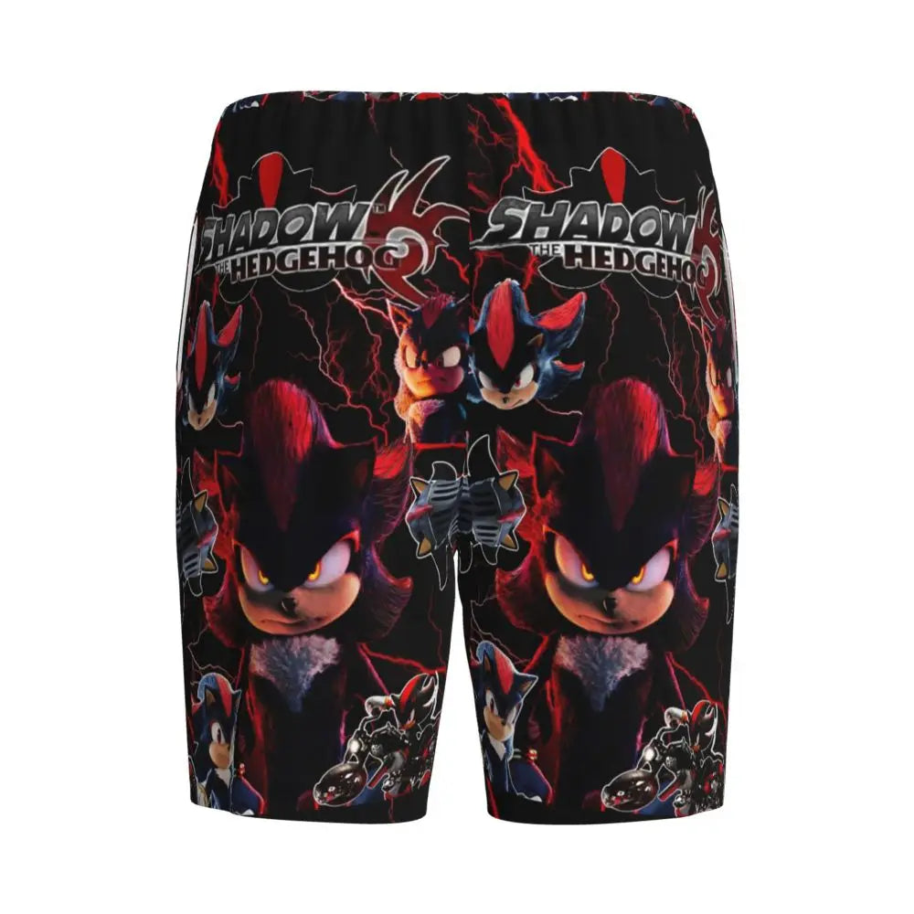 Pantalones cortos de pijama personalizados de Sonic the Hedgehog para hombre, para dormir y estar por casa