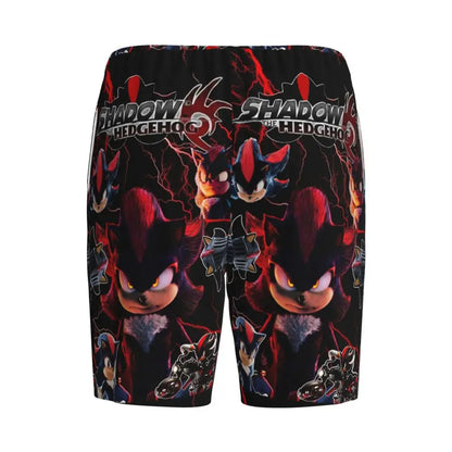 Pantalones cortos de pijama personalizados de Sonic the Hedgehog para hombre, para dormir y estar por casa