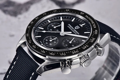 Часовник PAGANI DESIGN Moon – луксозен кварцов хронограф за мъже, спортен стил, сапфирно стъкло с антирефлекторно покритие, луминесцентен дисплей