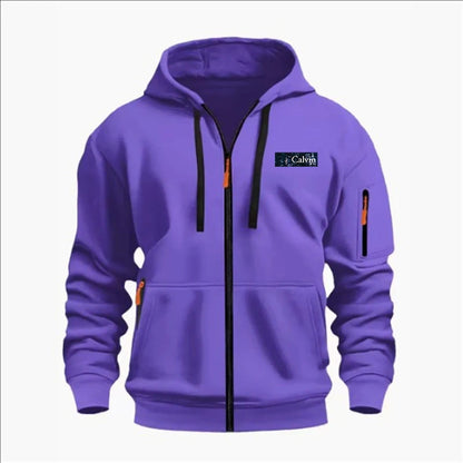 Men's Sweatshirts with Zipper Pockets Thin Solid Color Half Tracksuit Casual Outdoor Hooded Tracksuit Long Sleeves Jacket Coats, Produit gaming premium Fraquane