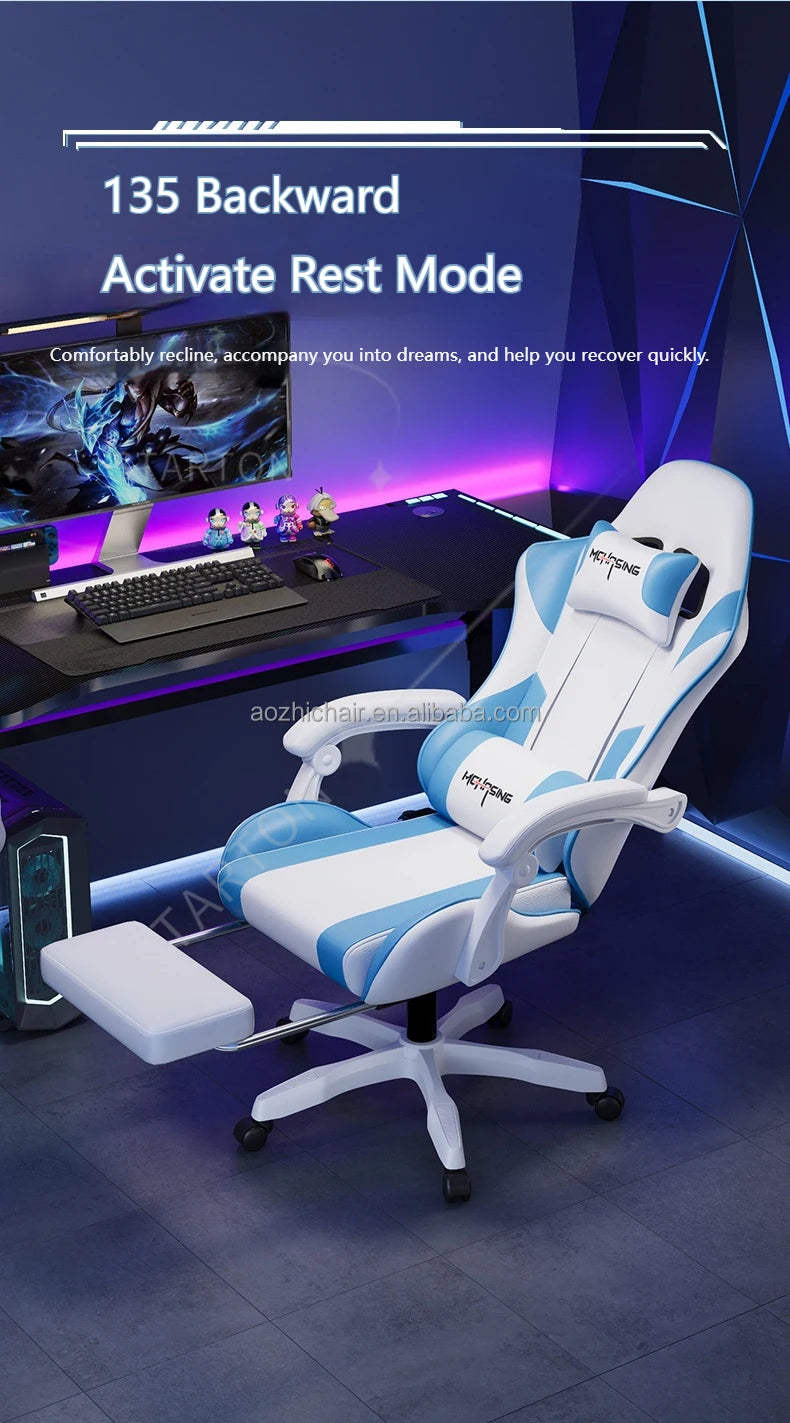 Ergonomic Modern Design Swivel Chair for Office and Home E-sport Gaming Chair With Wheels Revolving Style Computer Gaming Chair