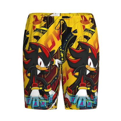 Pantalones cortos de pijama personalizados de Sonic the Hedgehog para hombre, para dormir y estar por casa