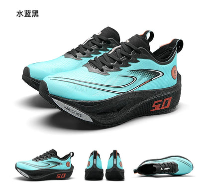 Unisex 2025 Full Carbon Plate Running Shoes, Professional Marathon Racing Lightweight Bounce Cushion Breathable Sports Sneakers