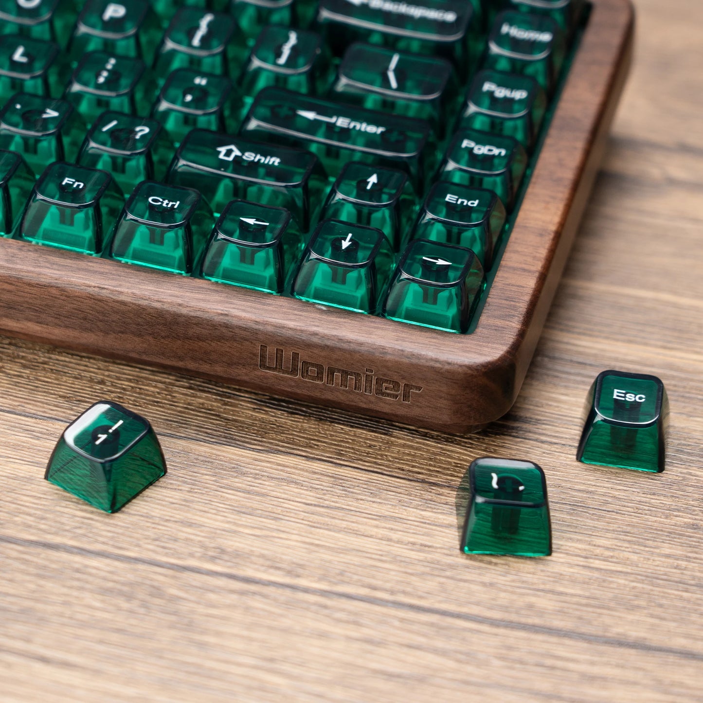 Womier WD75 QMK/VIA Wooden Gaming Keyboard 8000mAh Tri-Mode Wireless Mechanical Custom RGB Hot Swappable Keyboard