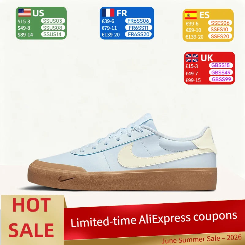 Nike Court Shot: Comfortable, Versatile, Low-Top Sneakers for Men with a Thin Sole, Slip-Resistant and Durable, Blue IB2316-400