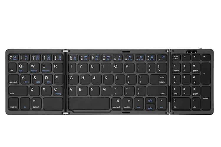 Foldable Wireless Bluetooth Keyboard Rechargeable Folding Keyboard For IPAD Mobile Tablet Notebook Office Mini Wireless keyboard