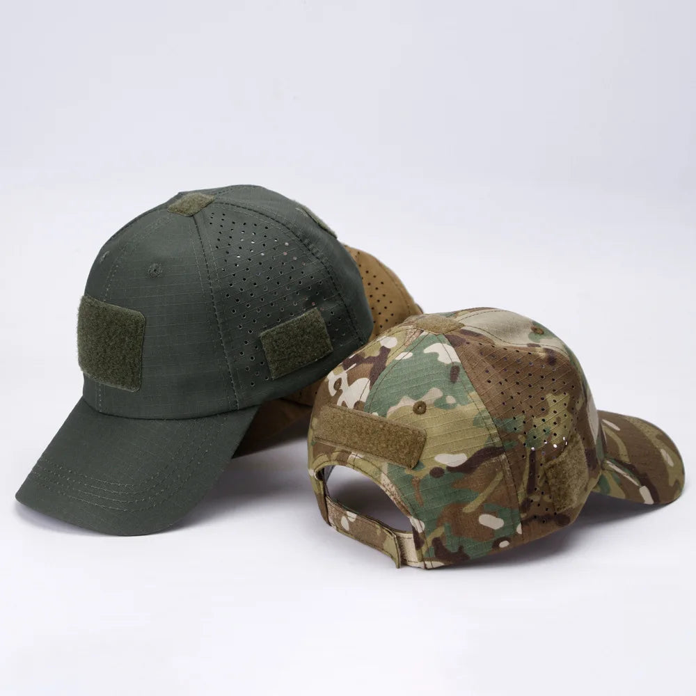 Athletic casual breathable camouflage baseball cap for men, military fan sun hat tactical hat military training hat bucket hat