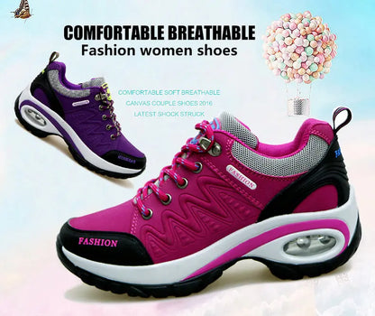 Women’s Sports Shoes Platform Sneakers Fashion Outdoor Hiking Non-Slip Casual Low-Top Running Shoes Women’s Footwear