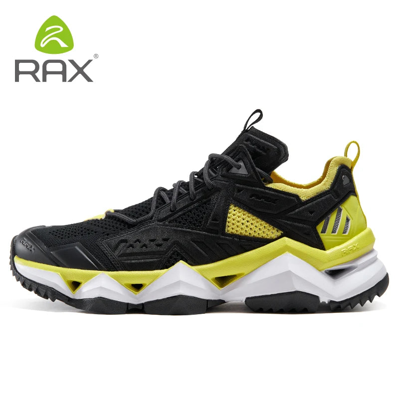 RAX Running Shoes Men & Women Outdoor Sport Breathable Lightweight Sneakers Air Mesh Upper Anti-Slip Natural Rubber Outsole