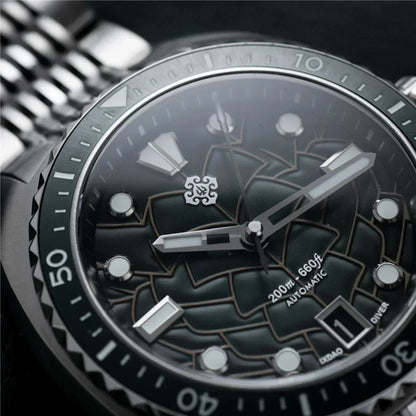IXDAO IPOSE 2026 New Men's Automatic Mechanical Watch Poseidon Pattern Diving Watch 20Bar Stainless Steel BWG-9 Reloj Hombre