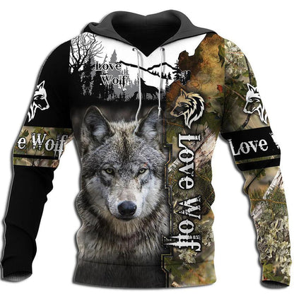 Wolf Printed Hoodies Men 3D Hoodies Brand Sweatshirts Jackets Quality Pullover Fashion Tracksuits Animal Streetwear Out