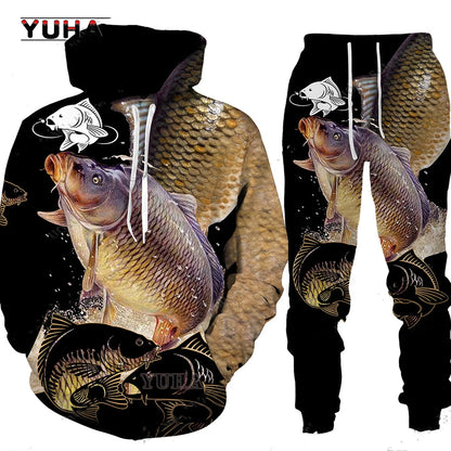 Moda Otoño: sudaderas con capucha con estampado de león y lobo, piel de tigre blanco en 3D por toda la prenda, sudadera de hombre, chaqueta unisex con cremallera, chaqueta informal