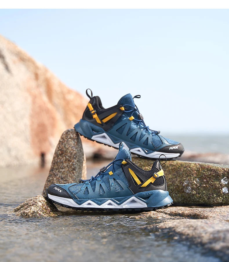 RAX New Men’s and Women’s Summer Hiking Shoes Breathable Upstream Shoes Trekking Aqua Shoes Outdoor Fishing Camping Sneakers for Men