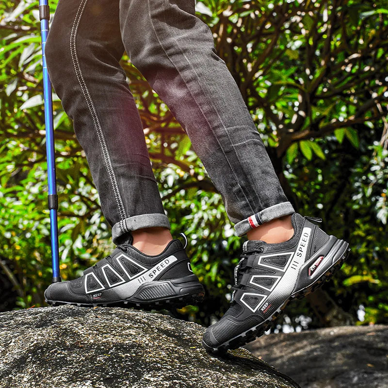 Sapatos de Ciclismo Sem Fecho para Homem, Sapatos de Caminhada Antiderrapantes para Montanha e Todo-o-Terreno, Sapatos Desportivos Respiráveis, Sapatos de Ciclismo de Estrada