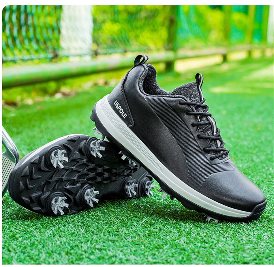 Hot Sale Leisure Golf Shoes Men's Waterproof Golf Spikes Sneakers Professional Non-Slip Golf Trainers Luxury Sports Shoes