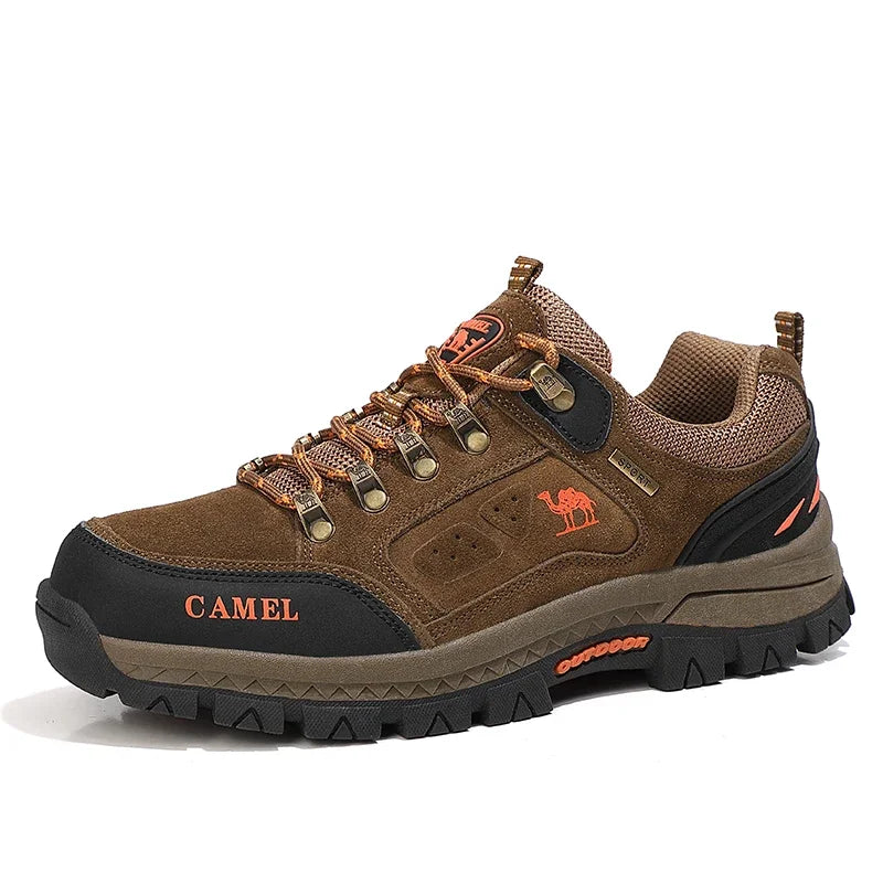 Suede Leather Men's Hiking Shoes Outdoor Trail Trekking Sneakers Men Non-slip Breathable Climbing Shoes Men's Mountain Sports Shoes