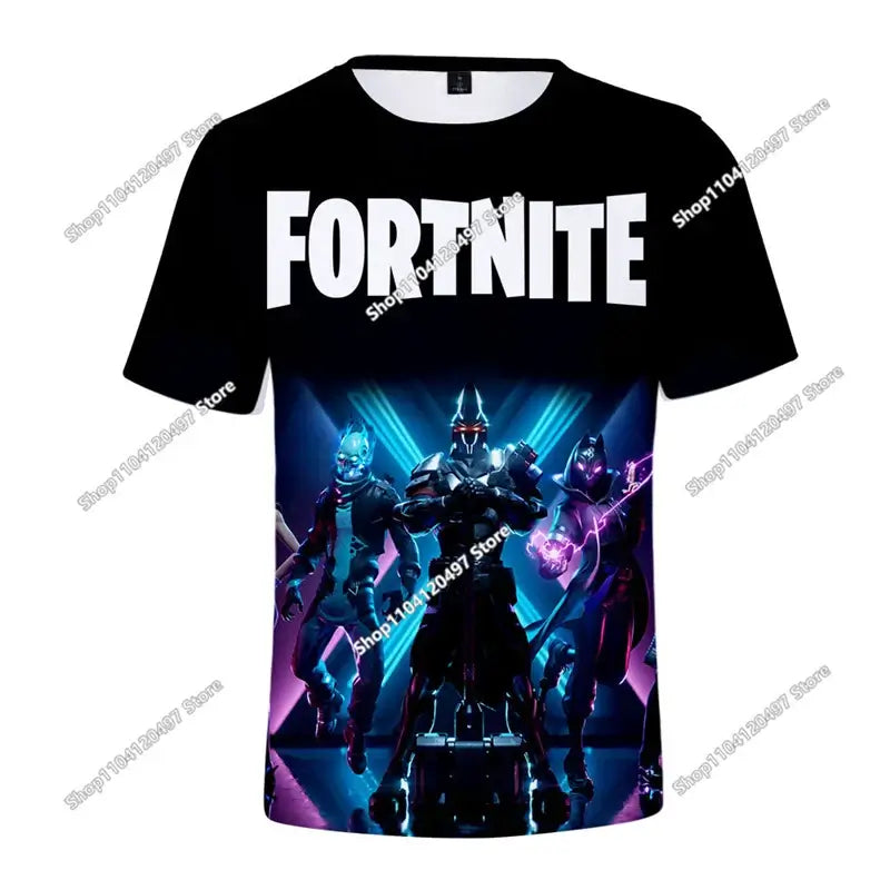 Christmas Fortnite 3D-T-Shirt, Battle-Royale-Streetwear für Kinder, Victory Game T-Shirt für Damen und Herren, Harajuku-Teenagerkleidung