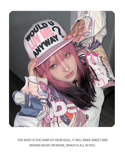 Gorras de béisbol unisex con bloques de color, letras estampadas y bordadas, estilo hip hop, de malla transpirable, con visera para el sol, gorras de camionero urbanas y versátiles