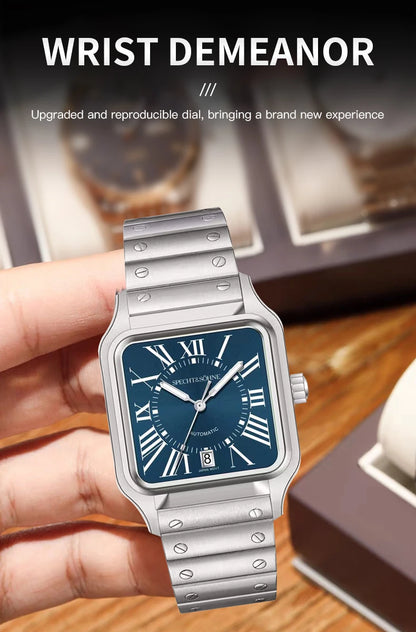 2025 New High Quality Specht&Sohne Watch 34MM Men Automatic Mechanical Watches Green Color Sapphire Stainless Steel Reloj Hombre