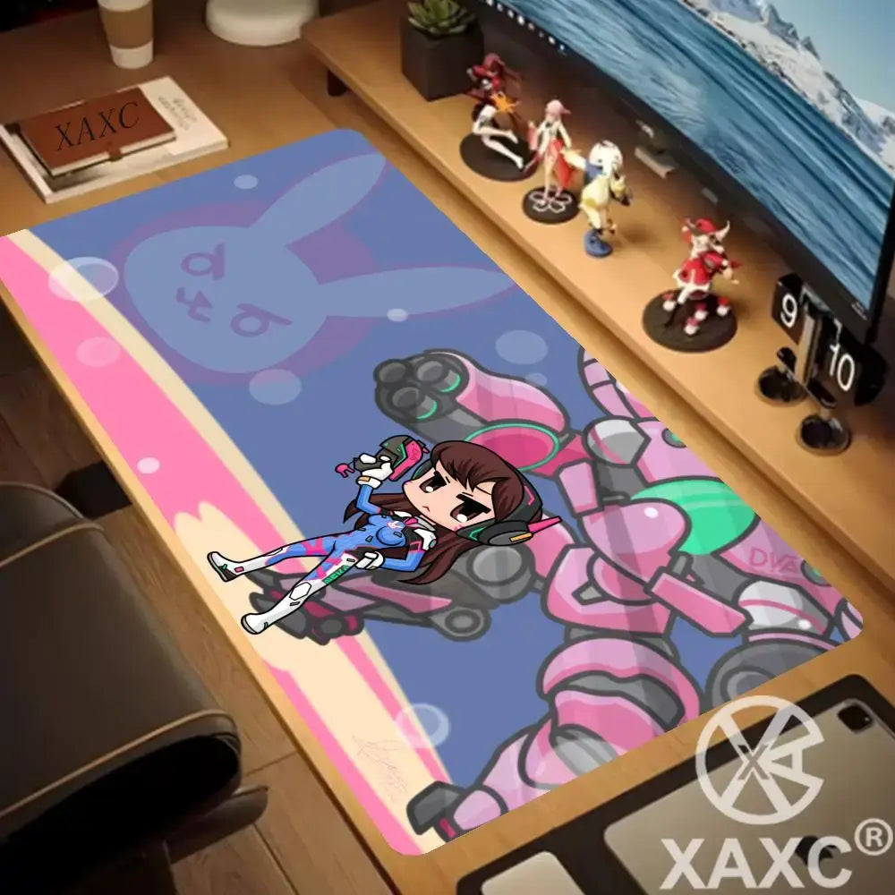 Alfombrilla de ratón grande de Overwatch, estilo kawaii, XXL, para ordenador, escritorio, gamers, oficina, alfombra, teclado, mesa, accesorios para juegos, MousepadXAXC